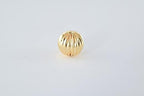 Premium 14K/18K Gold-Filled ep Watermelon Beads - Elegant Textured Design for Jewelry Making, DIY Crafts, 4mm to 10mm Variety Pack (18K-10mm-100 PCs)