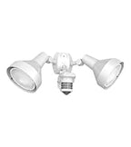 RAB Lighting STL360HW/L Motion Sensor Flood Light Outdoor – 360 Plus 180 Detection, Dual 38W LED PAR38 3600 Lumens, Selectable 3000K 4000K 5000K, Dusk to Dawn, Hardwired 120V White