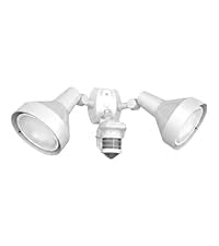 RAB Lighting STL360HW/L Motion Sensor Flood Light Outdoor – 360 Plus 180 Detection, Dual 38W LED PAR38 3600 Lumens, Selectable 3000K 4000K 5000K, Dusk to Dawn, Hardwired 120V White