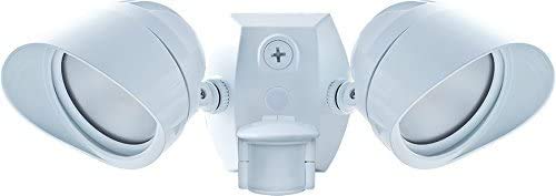 LED RAB SMSBULLET2X12W Two Adjustable Floodlight with 180-Degree Detection Motion Sensor (White, 5000K)