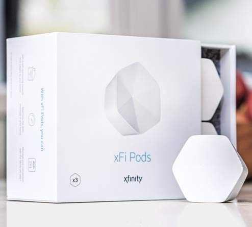 Comcast Xfinity xFi Pods WiFi Network Range Extenders - Only Compatible with Xfinity Rented Routers, Not Compatible with Customer Owned Routers (3-Pack, White)