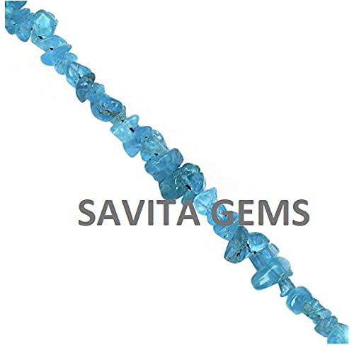 34" Natural Neon Apatite Chip Beads Strand 100 Ct -Pack of 20, Gravel Uncut/ Freeform Shape, Nuggets for Beading- Jewelry Making, Art & Craft, Wholesale Beads Lot