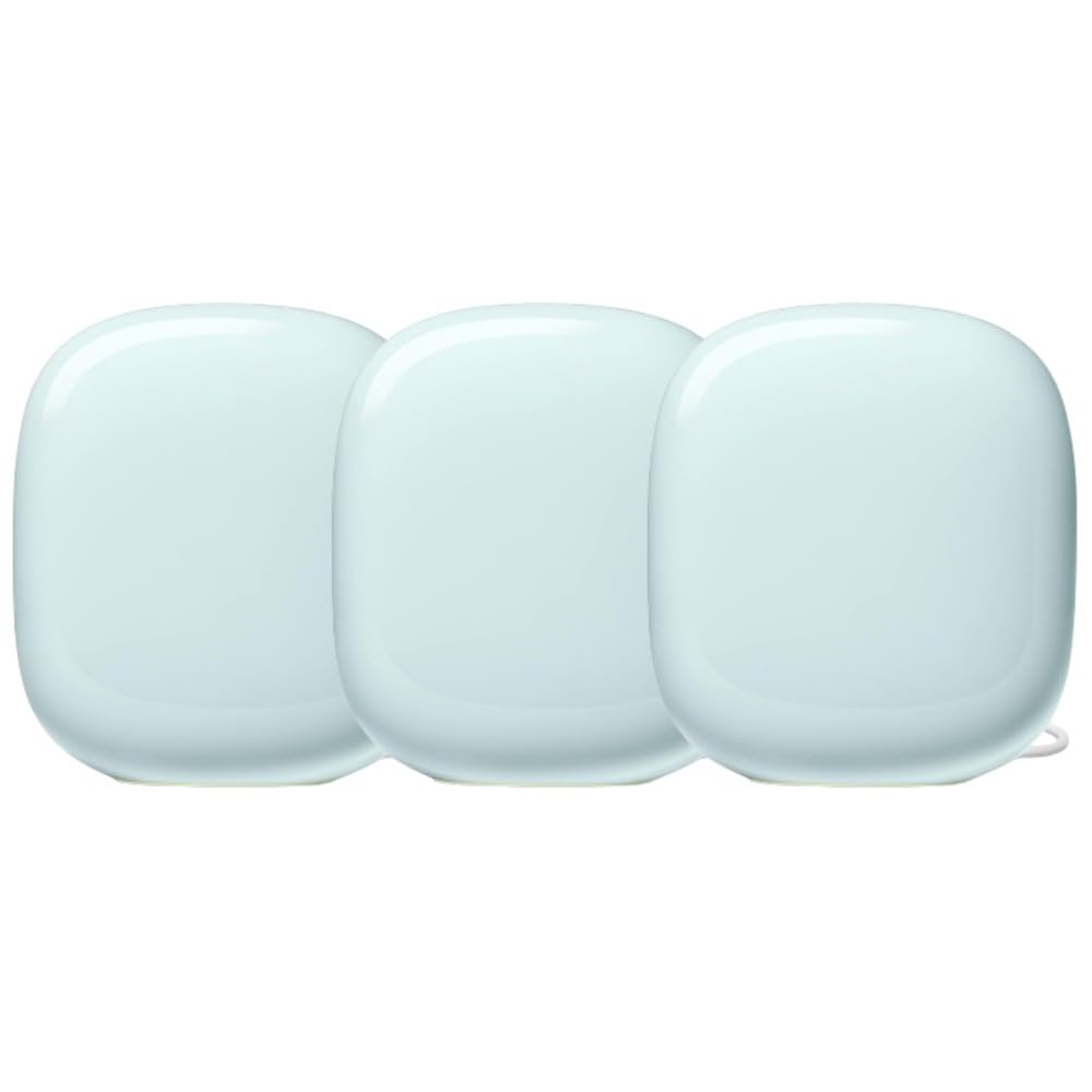 Google Nest WiFi Pro - Wi-Fi 6E - Reliable Home Wi-Fi System with Fast Speed and Whole Home Coverage - WPS - Mesh Router - Non-Retail Packaging - 2 Pack - Fog