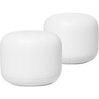 Nest WiFi Router and 2 Points - WiFi Extender with Smart Speaker - Works with Google WiFi (3 Pack) White