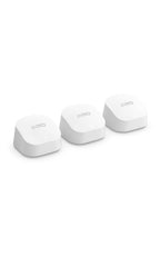 Amazon eero 6+ mesh wifi system - Supports internet plans up to a Gigabit, Coverage up to 4,500 sq. ft., Connect 75+ devices, 3-pack