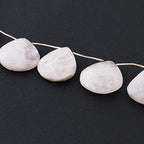 GEMZ 13 inch Strand of Natural Rainbow Moonstone Heart Shape Faceted Cut White Color briollete Beads for DIY Jewelry Making- Earring Necklace Bracelet.