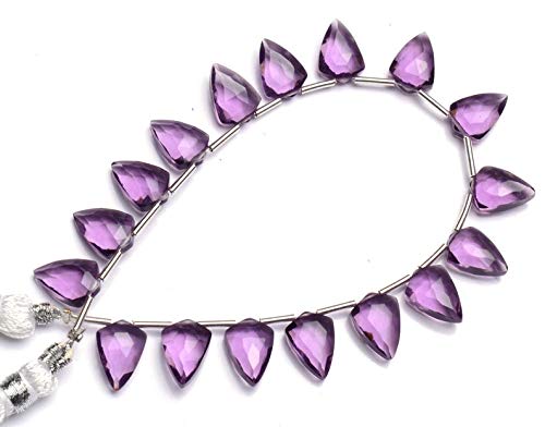 GEMZ 10 inch Strand of Natural African Amethyst Quartz tie Shape Faceted Cut Purple Color briollete Beads for DIY Jewelry Making- Earring Necklace Bracelet.