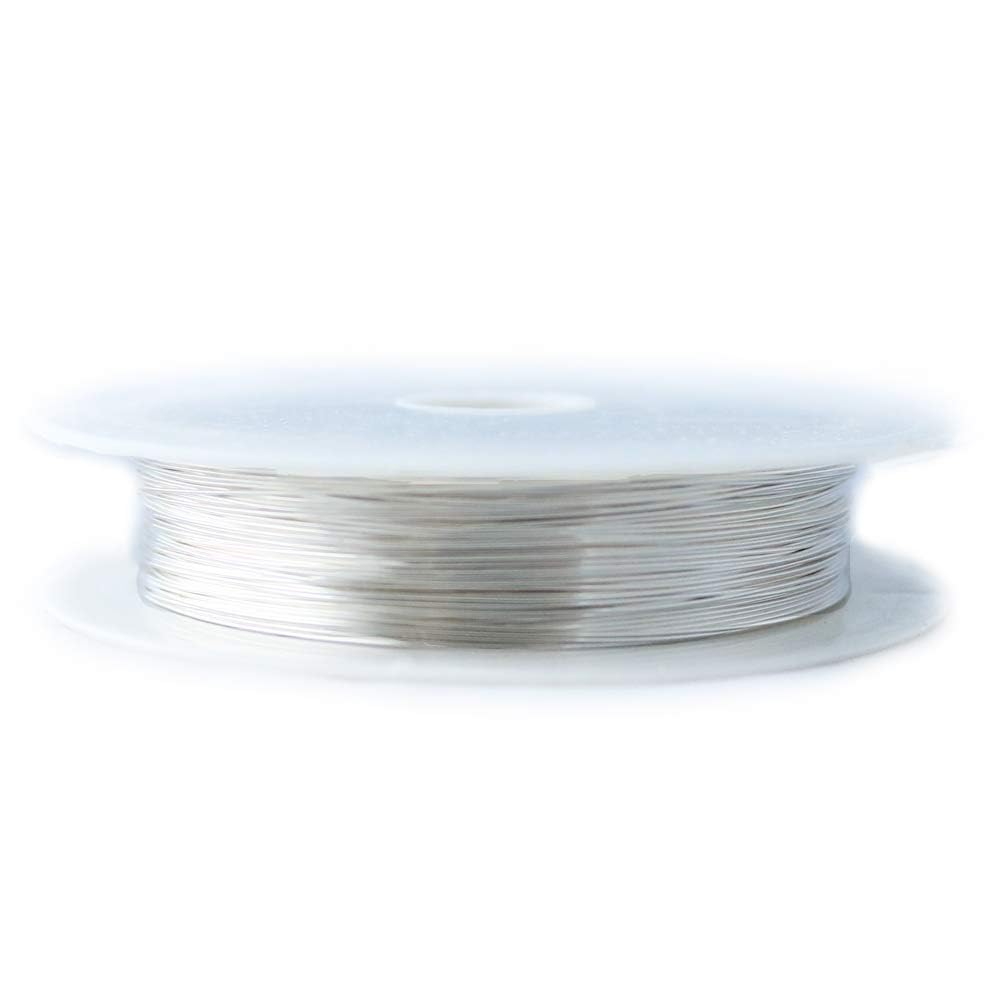 925 Sterling Silver Wire, 18 Gauge, Round, Half Hard, 15FT by CRAFT WIRE
