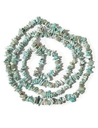 34" Natural Larimar Chip Beads Strand -Pack of 10, Gravel Uncut/Freeform Shape, 300 Ct, Nuggets for Beading- Jewelry Making, Art & Craft, Wholesale