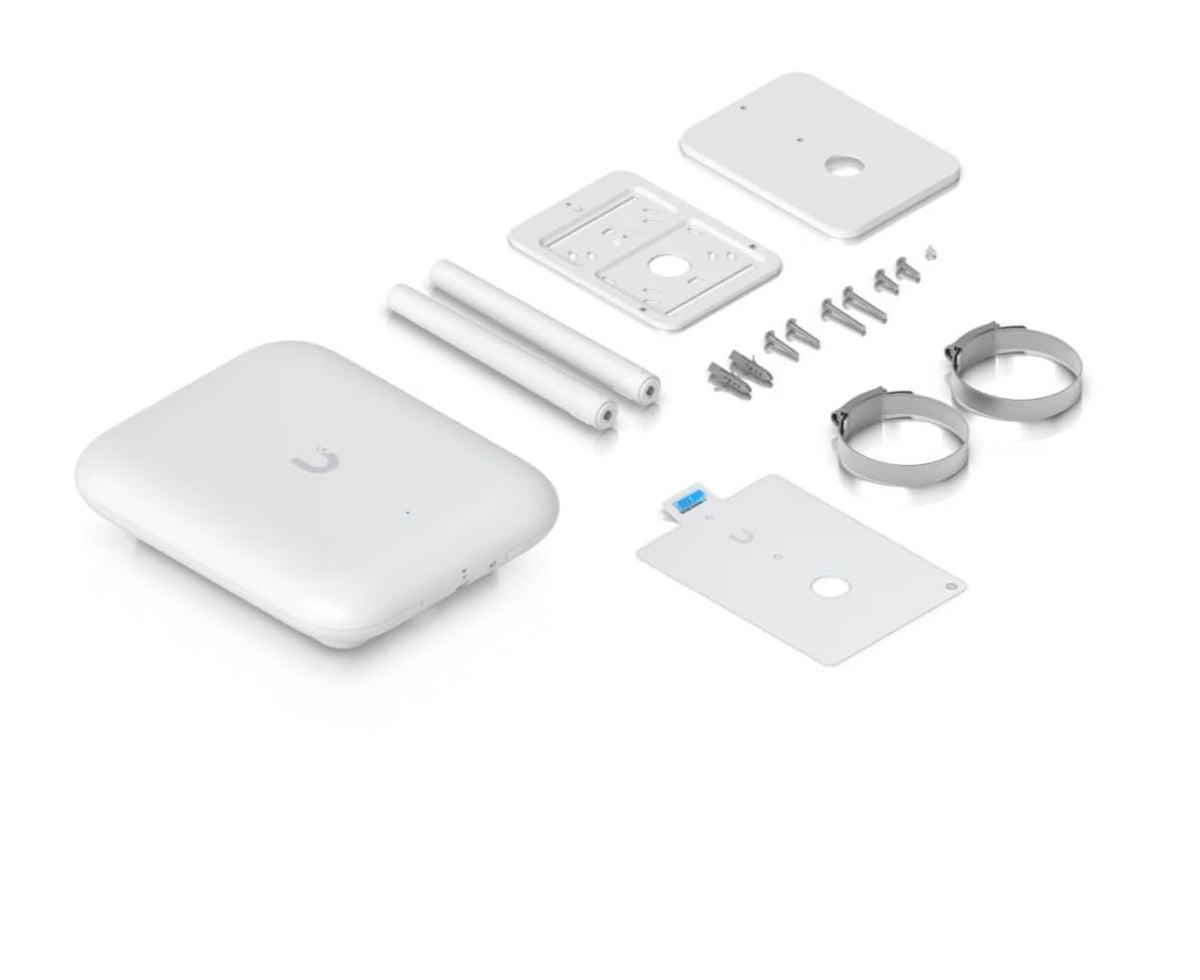 U7 Outdoor Dual-Band Weatherproof Wi-Fi 7 AP – US Version | Bundle with QALYNX 3ft Slim Cat6A Patch Cable (28 AWG)