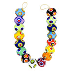 Lamp Work Handmade Glass Beads | Multi Color Dotted 18mm Beads | 8” Strands | Colorful Glass Beads for Jewelry Making | DIY Crafts & Beading (20, Strands)