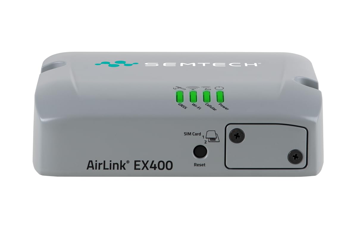 Semtech AirLink EX400 5G Redcap IoT Router, LTE Cat‑4, Dual Ethernet, Ultra‑Low Power, Semi‑Rugged Industrial Gateway, Wi-Fi 6, 1 Year AirLink Complete -1105303
