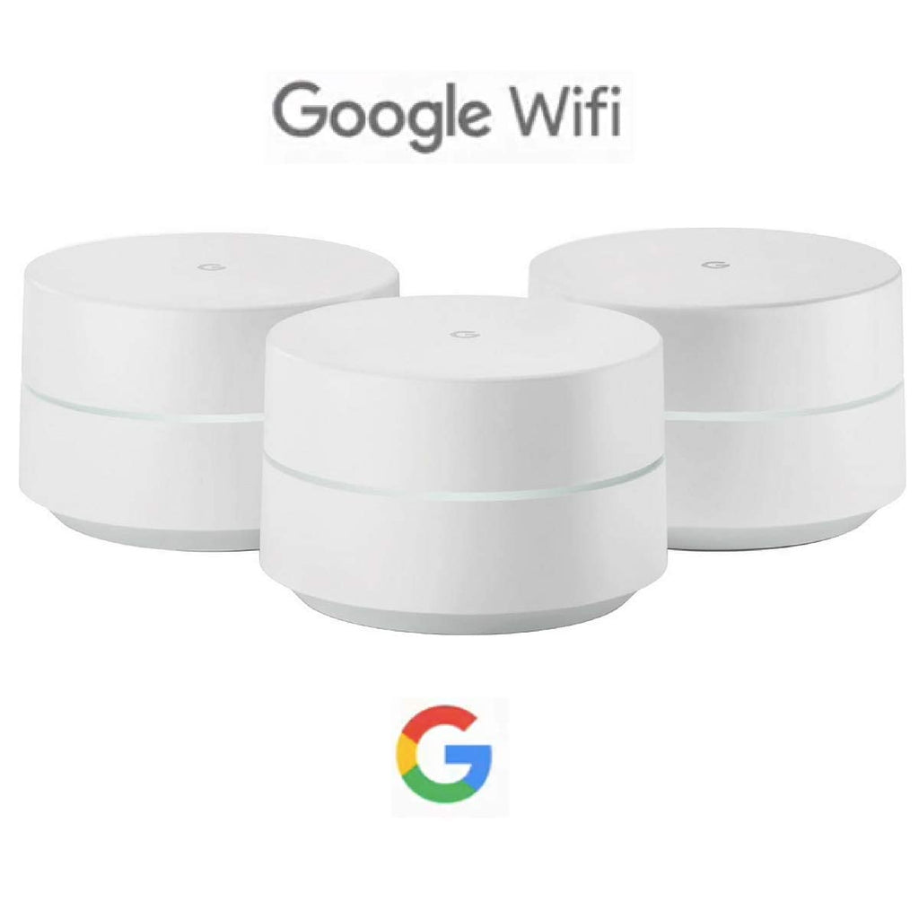 Google WiFi system, 3-Pack - Router Replacement for Whole Home Coverage (NLS-1304-25),White