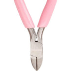 4 Inch Pink Mini Side Cutting Pliers, Precision Diagonal Cutters for Jewelry Making & Beading
