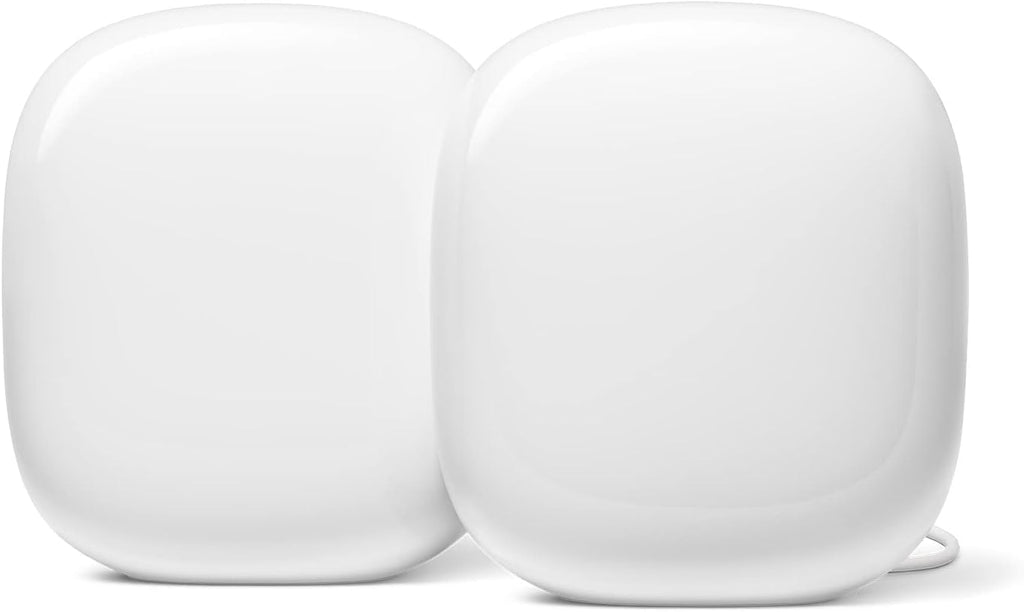 Google Nest WiFi Pro - Wi-Fi 6E - Reliable Home Wi-Fi System with Fast Speed and Whole Home Coverage - WPS - Mesh Router - Non-Retail Packaging - 2 Pack - Fog