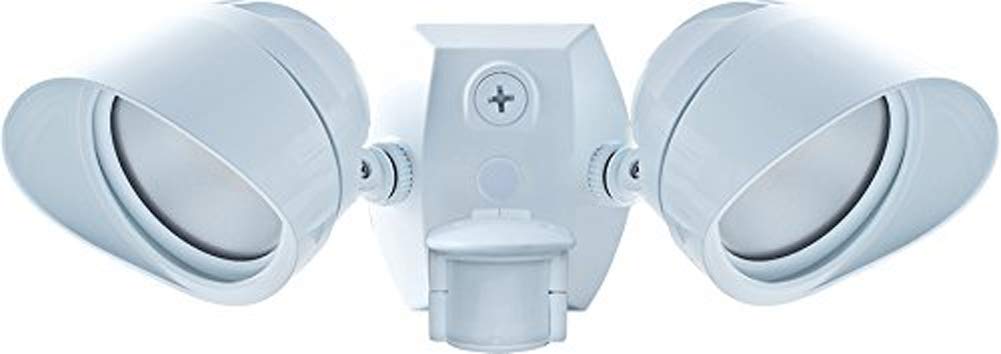 RAB Lighting SMSBULLET2X12NW LED Motion Sensor Flood Light, Outdoor Security Light Dual Head, Hardwired Motion Activated Floodlight, Adjustable 12W-24W, 3000K-5000K CCT, Bronze