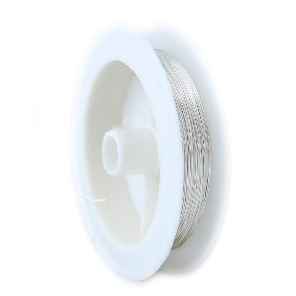 925 Sterling Silver Wire, 18 Gauge, Round, Half Hard, 15FT by CRAFT WIRE