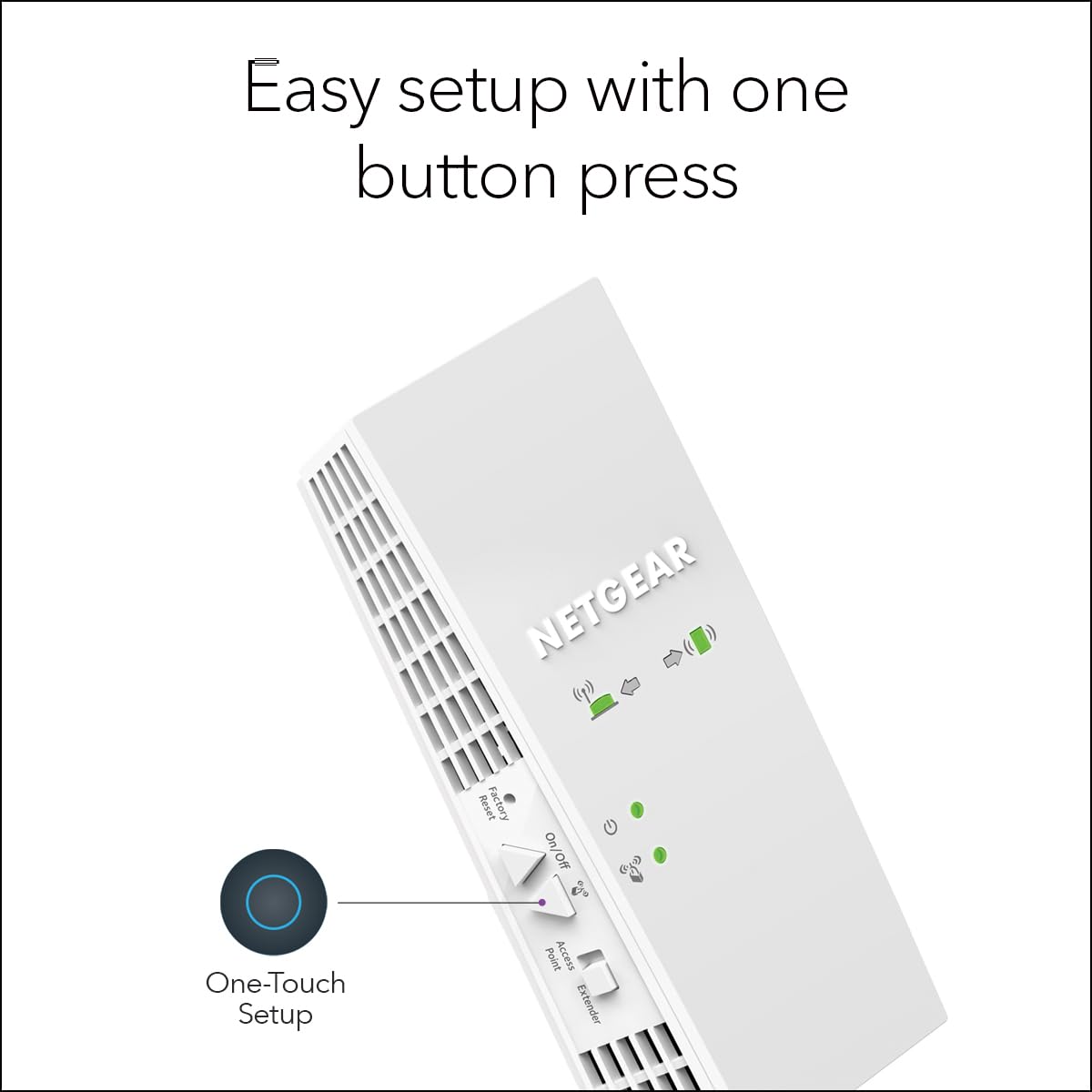 NETGEAR WiFi Extender EX6250, up to 2,100 sq ft, 1.75 Gbps