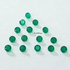 5 Pcs 2MM 2.5MM Natural Green Onyx Faceted Round Cut Gemstone | AAA Quality Loose Calibrated Green Onyx Tiny Stones for Jewelry Making, Craft, Beading, DIY Projects