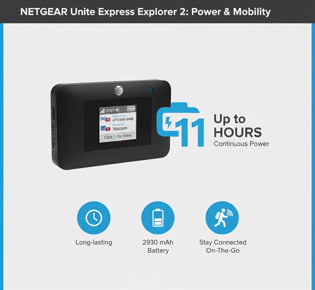 AT&T Unite Express 4G LTE Mobile Hotspot, AC797-100NAS, AirCard 797 Wi-Fi 5 Cellular Wireless Router, LTE Cat-13 Internet Speeds up to 400 Mbps, Perfect for Travel & Work (Premium)