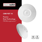 SensorSwitch Ceiling Motion Sensor, PDT Passive Dual Technology Passive Infrared PIR and Microphonics Occupancy Sensor, 360° Large Motion Detection, Indoor Use, Line Voltage, Extended Range