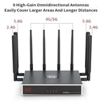 5G SIM Card Router CPE, WiFi 6 5G Modem Dual Band NSA SA with SIM Card Slot for Smarthome Office Indoor High Speeed Wireless Router