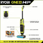 ONEAND HP 18V Cordless SWIFTCLEAN Wet/Dry Stick MOP and Vacuum KIT with 4.0 AH Battery A
