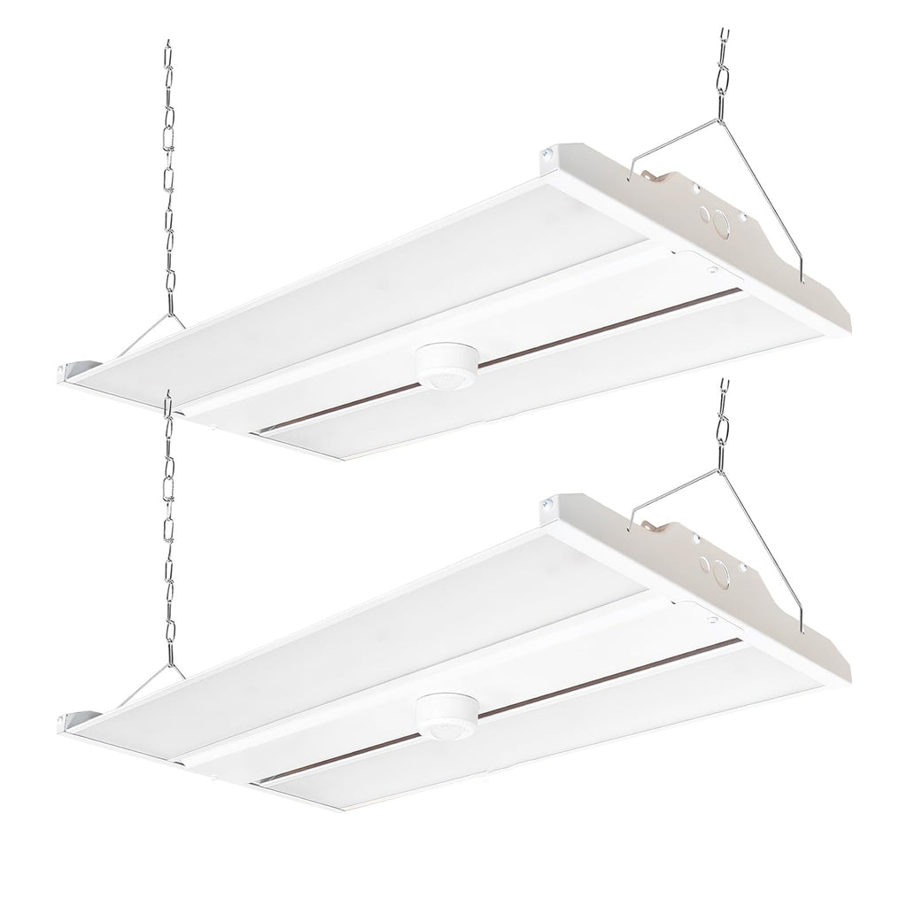 2FT LED Linear High Bay Fixture with Motion Sensor, 155W LED Shop Light, 20,925lm 135LM/W, 120-277V, 5000K Daylight Linear Hanging Light, UL Listed - 4PK