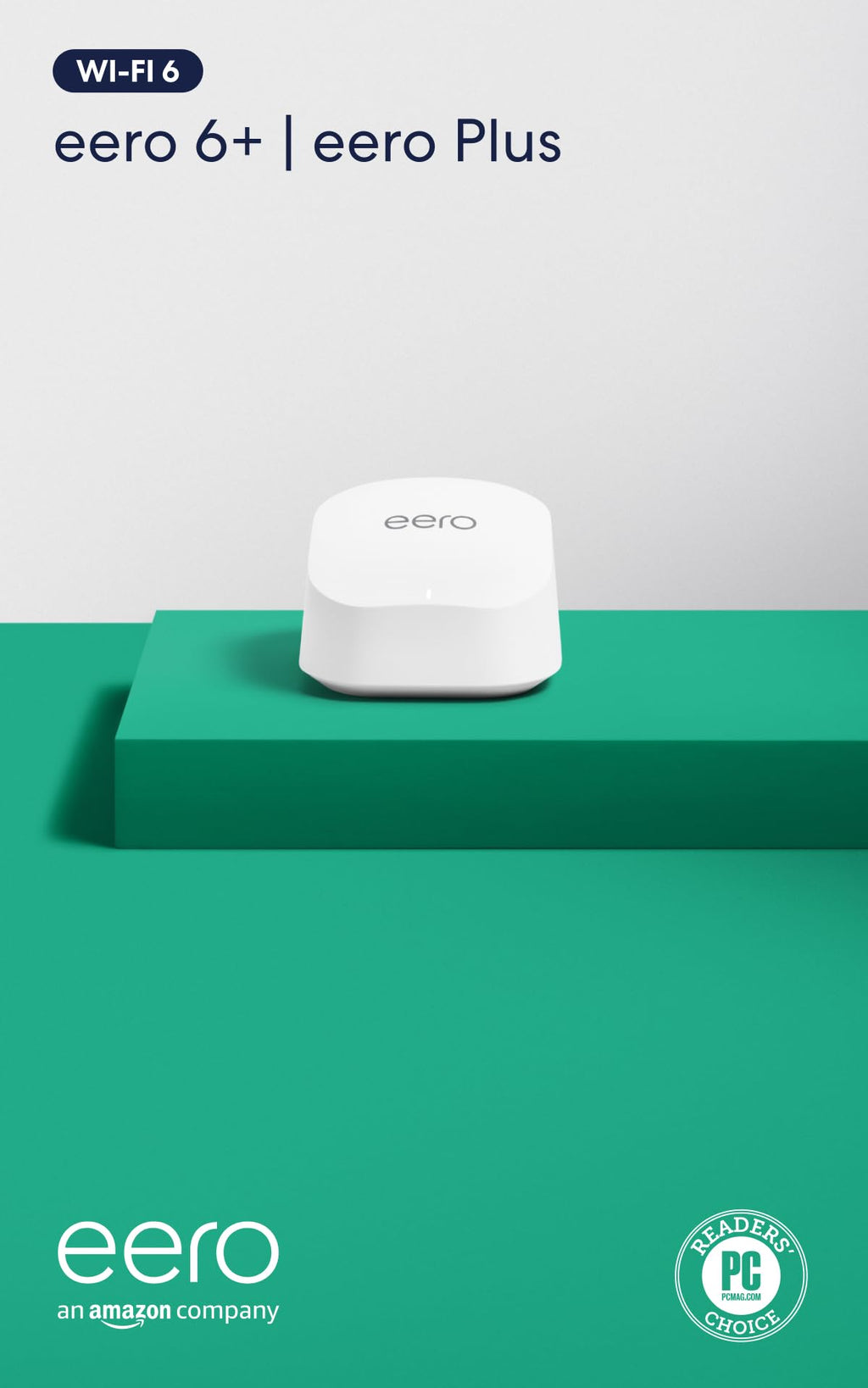 Amazon eero 6+ mesh wifi system - Supports internet plans up to a Gigabit, Coverage up to 4,500 sq. ft., Connect 75+ devices, 3-pack