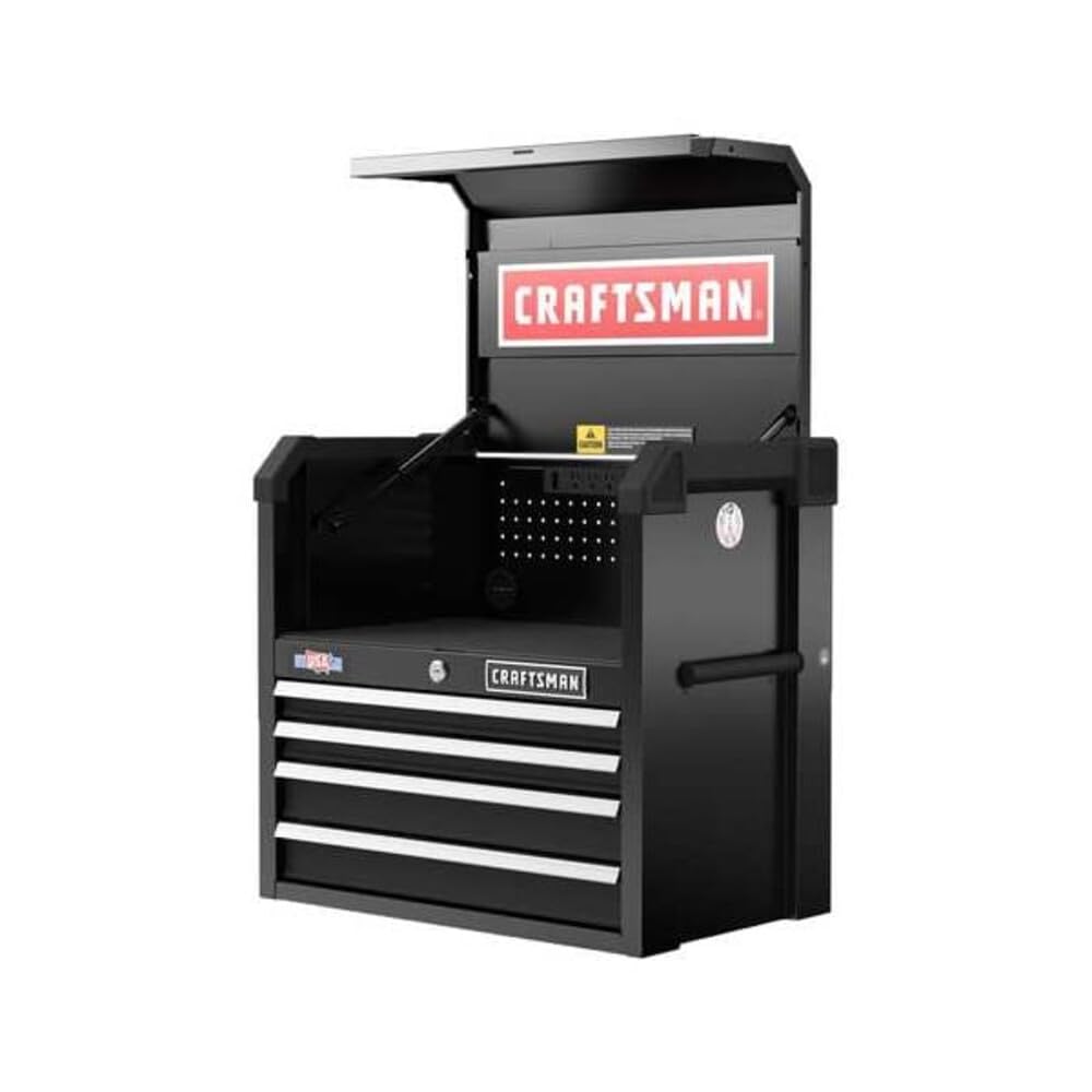 CRAFTSMAN S2000 26IN 4-DRAWER CHEST W/LIGHT & DIVIDE (CMST32642BK)