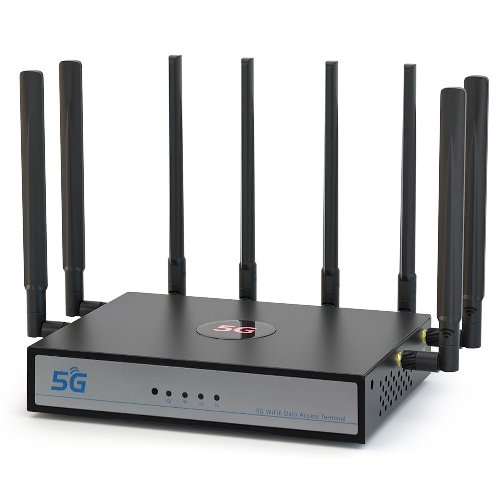 5G SIM Card Router CPE, WiFi 6 5G Modem Dual Band NSA SA with SIM Card Slot for Smarthome Office Indoor High Speeed Wireless Router