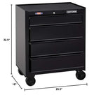 CRAFTSMAN 1000 Series 26.5-in W x 32.5-in H 4-Drawer Steel Rolling Tool Cabinet (Black)