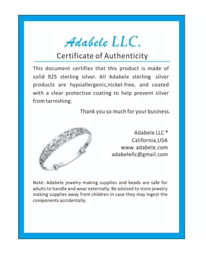 Adabele 20 Feet Real 925 Sterling Silver Dead Soft Jewelry Wire, 20 Gauge