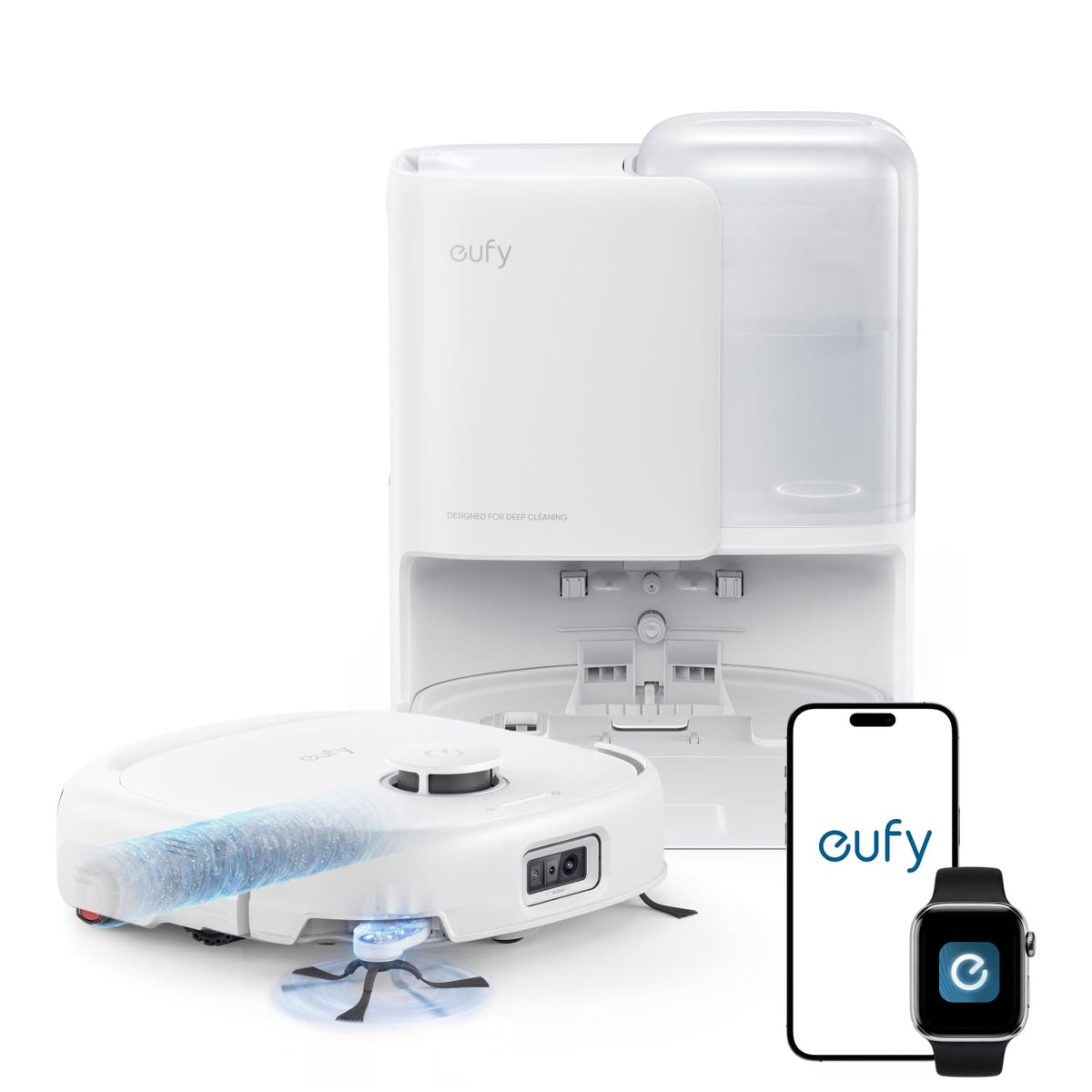 eufy Omni S2 Robot Vacuum and Mop Combo, 30,000 Pa, 99.99% Germ Removal