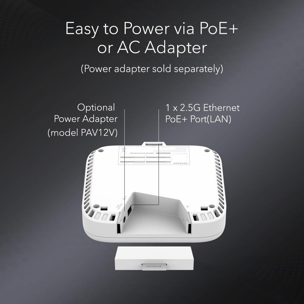 NETGEAR Cloud Managed 9.4G WiFi 7 Wireless Multi-Gig Access Point (WBE710)