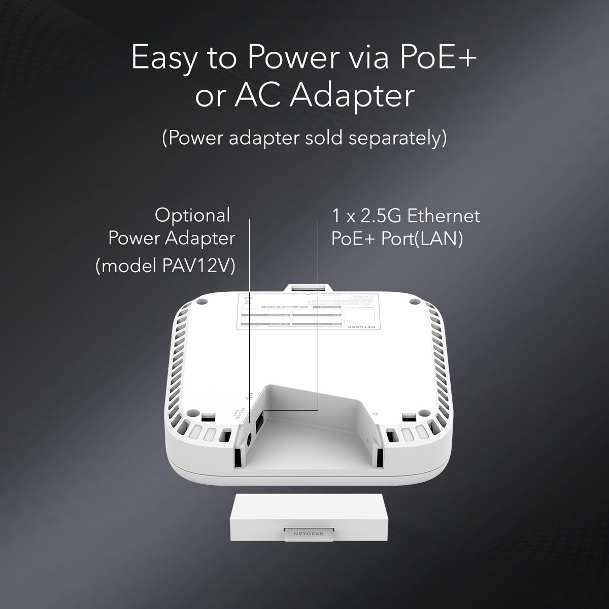 NETGEAR Cloud Managed 9.4G WiFi 7 Wireless Multi-Gig Access Point (WBE710)