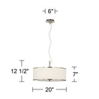 20" Wide Striking Bark Shade Modern Pendant Light Light Fixture