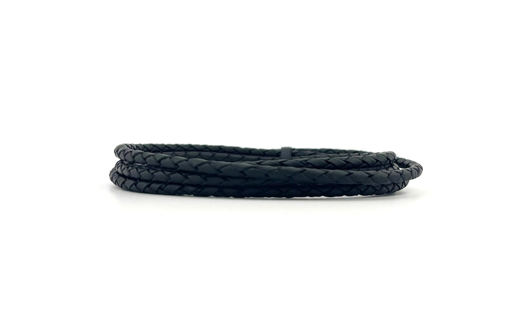 5mm Braided Leather Cord for Jewelry Making, Bracelets, Necklaces & Bolo Ties – Top Grain Leather, Flexible, Durable & Soft