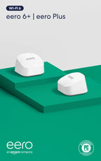 Amazon eero 6+ mesh wifi system - Supports internet plans up to a Gigabit, Coverage up to 4,500 sq. ft., Connect 75+ devices, 3-pack