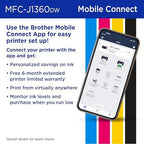 Brother Work Smart 1360 Wireless Color Inkjet All-in-One Print, Scan, Copy