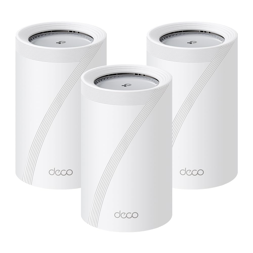TP-Link - Deco Pro BE11000 Tri-Band Wi-Fi 7 Whole Home Mesh Router System - Deco BE65 Pro (3-Pack) - White (Renewed)