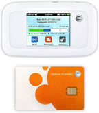 AT&T Mobile Hotspot Velocity MF923 | 4G LTE Portable Mobile WiFi Hotspot for Travel | 4G LTE Speed | Up to 10 Devices | EVDO-LINK Bundle AT&T Sim Card (Budget)