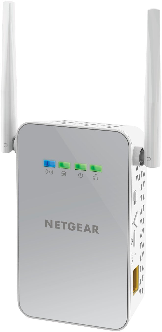 NETGEAR Powerline Wi-Fi 1000 + Extra Outlet, White (PLPW1000-100NAS)