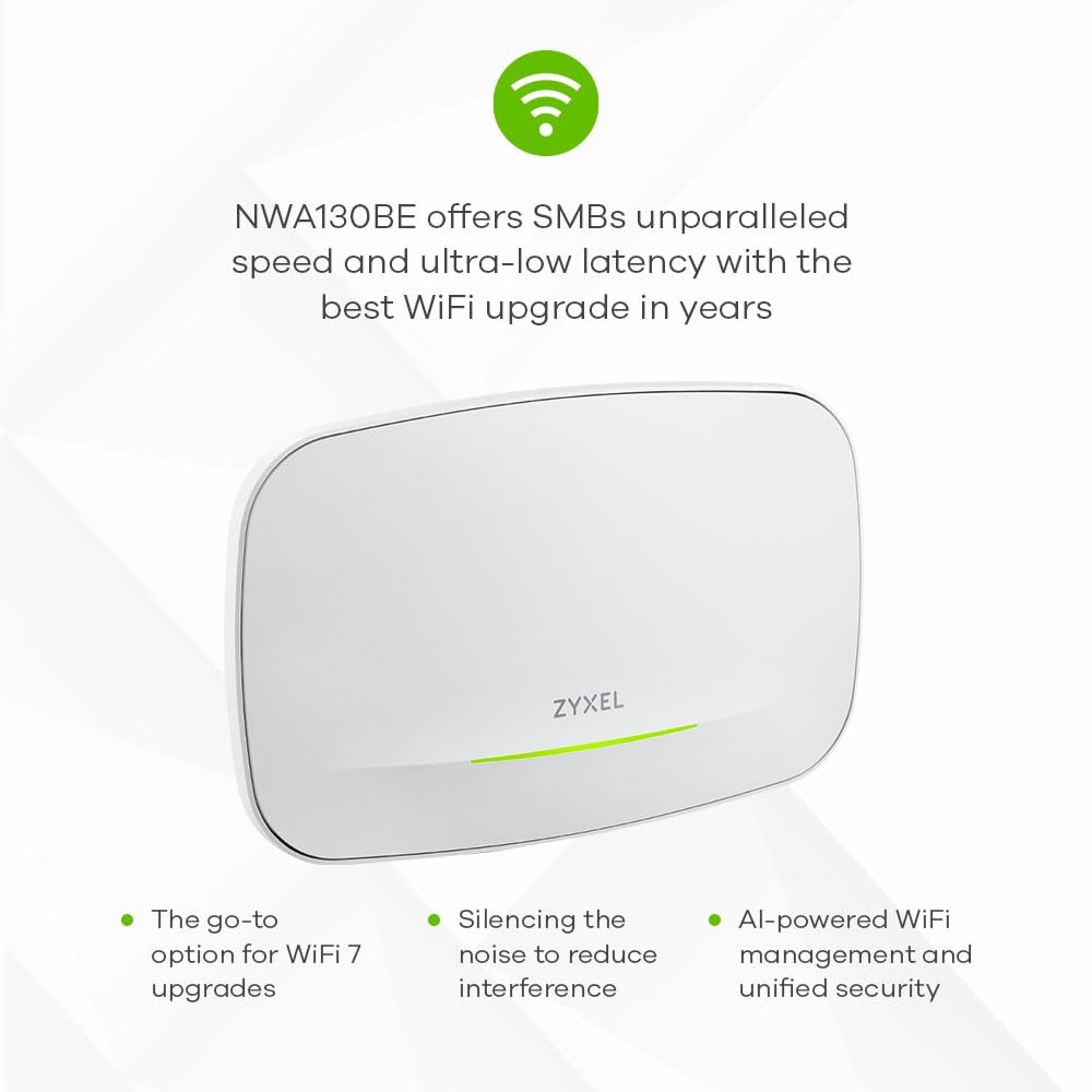 Zyxel WiFi 7 Wireless Access Point BE11000 | 2.5G | PoE+ | NWA130BE