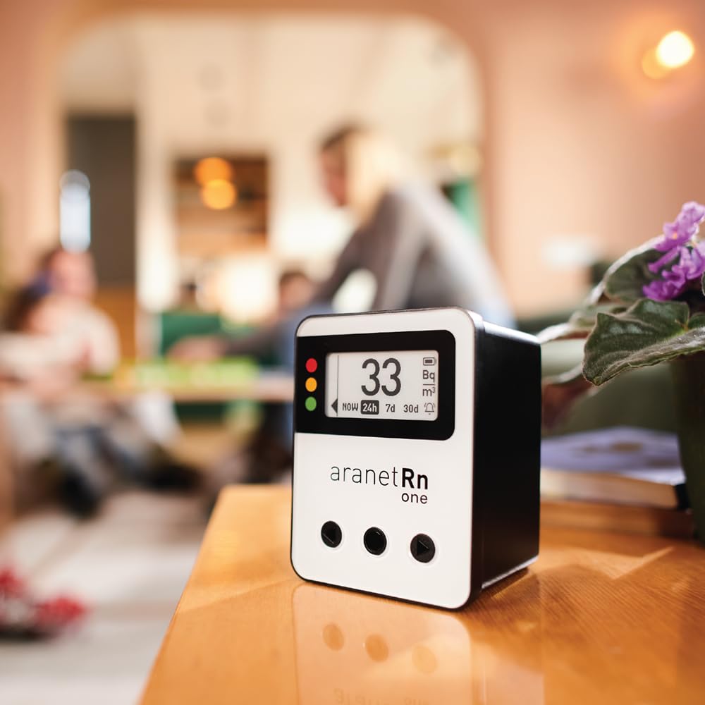 Radon One Home Radon Detector, Results Every 10 Minutes (White)