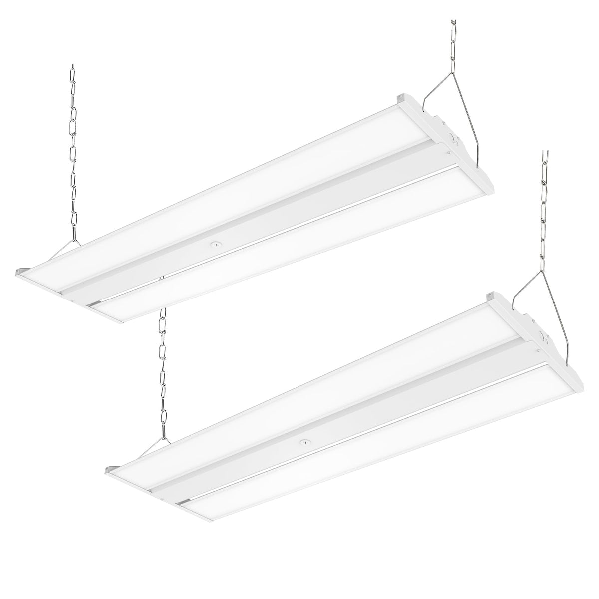 2FT LED Linear High Bay Fixture with Motion Sensor, 155W LED Shop Light, 20,925lm 135LM/W, 120-277V, 5000K Daylight Linear Hanging Light, UL Listed - 4PK