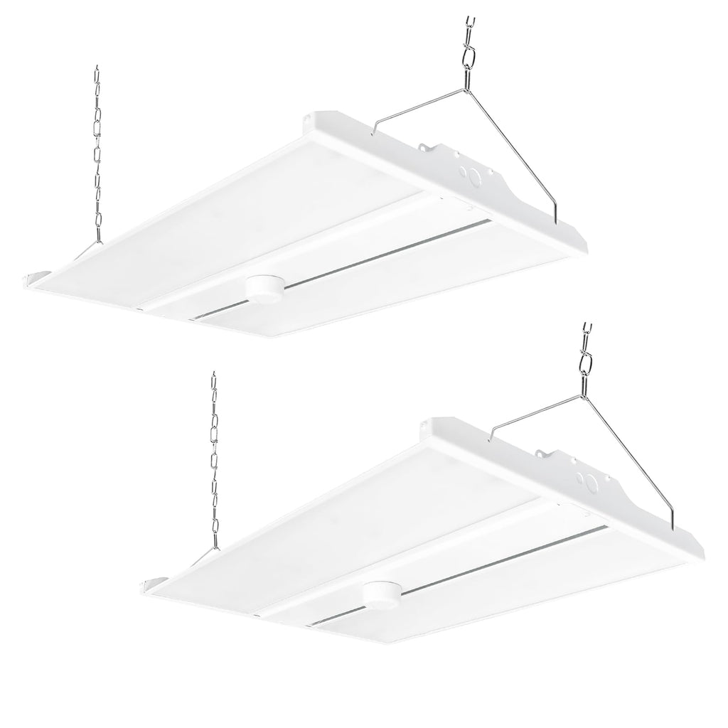 2FT LED Linear High Bay Fixture with Motion Sensor, 155W LED Shop Light, 20,925lm 135LM/W, 120-277V, 5000K Daylight Linear Hanging Light, UL Listed - 4PK