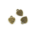 Price per 2660 Pieces Antique Bronze Tone Jewelry Charms Findings Arts Crafts Beading Making Charmes B08509 Handmade Heart Tag
