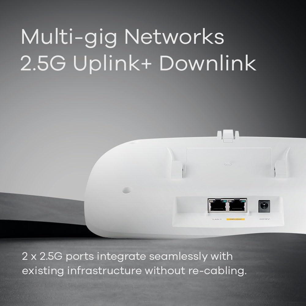 Zyxel WiFi 7 Wireless Access Point BE11000 | 2.5G | PoE+ | WBE530