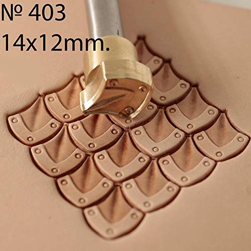 DandS ltd Leather Stamp Tool Set, Dragon Scale, Professional Steel Craft Tool for Leatherworking, Embossing, Carving & Stamping Leather Projects, Belts & DIY Projects Compatible with Mallet #62Set